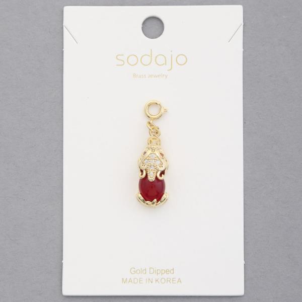 SODAJO BEAD GOLD DIPPED NECKLACE CHARM