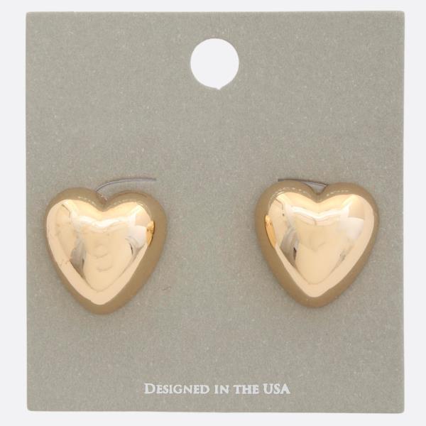 HEART METAL EARRING