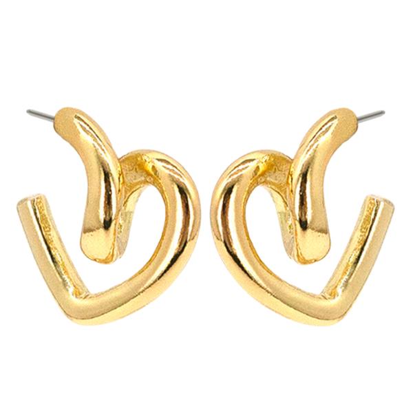 HEART METAL EARRING