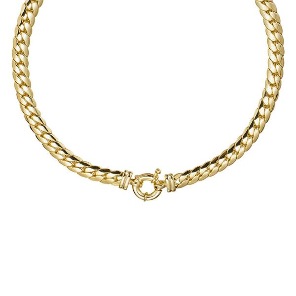8MM CURB LINK W/SPRING LOCK NECKLACE