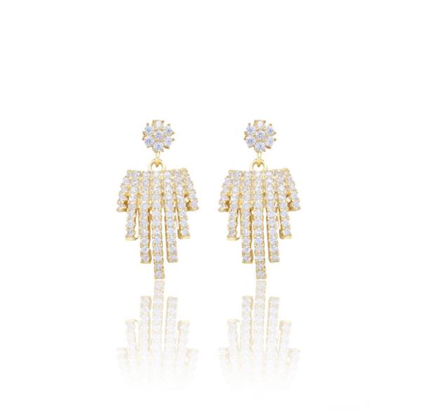 FLORAL CZ EARRING