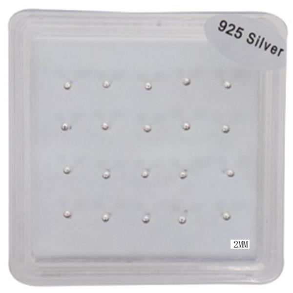 925 SILVER BALL NOSE STUD EARRING