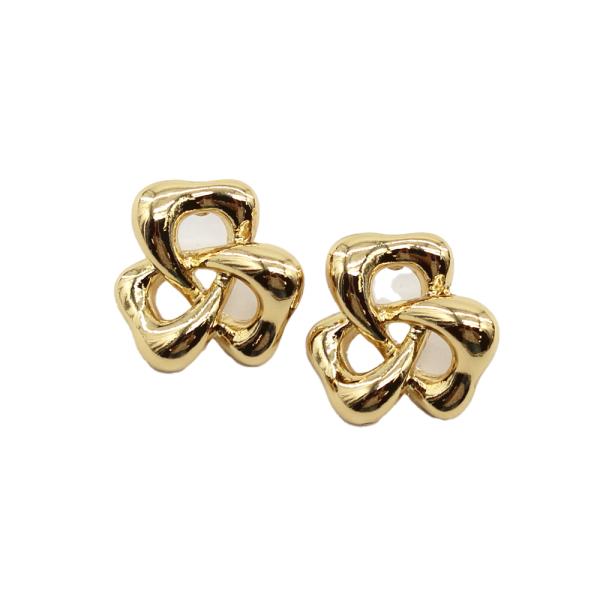 METAL FLOWER POST EARRING