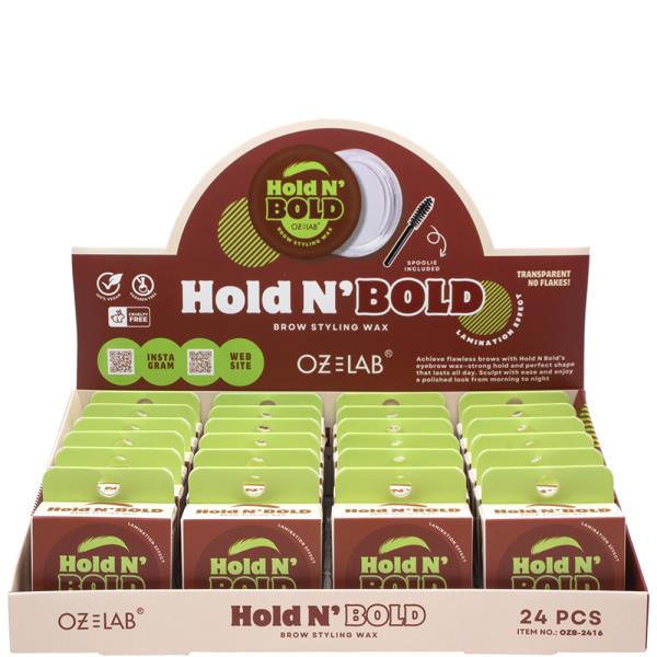 OZ LAB HOLD N BOLD BROW STYLING WAX (24 UNITS)