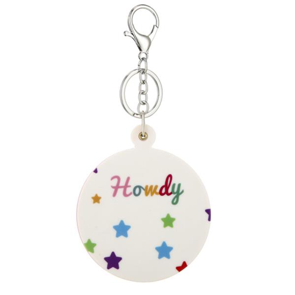 HOWDY ROUND MIRROR KEYCHAIN