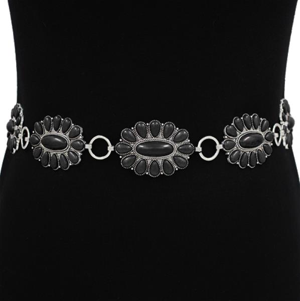 NATURAL STONE WESTERN SYTLE CHIN BELT