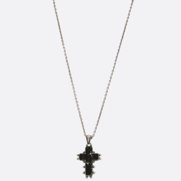 WESTERN STYLE TURQUOISE CROSS  PENDANT NECKLACE