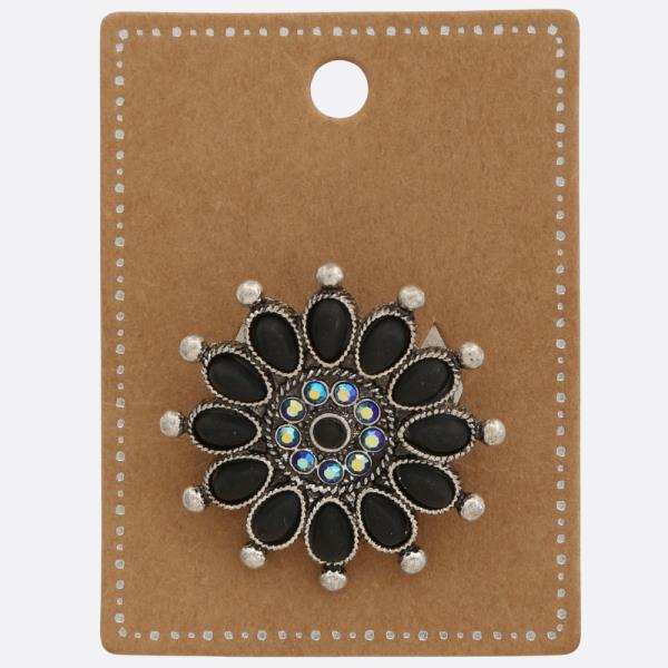 WESTERN STYLE CONCHO METAL STRETCH RING