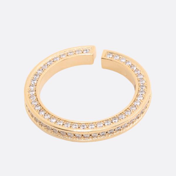 SODAJO CZ GOLD DIPPED ADJUSTABLE RING