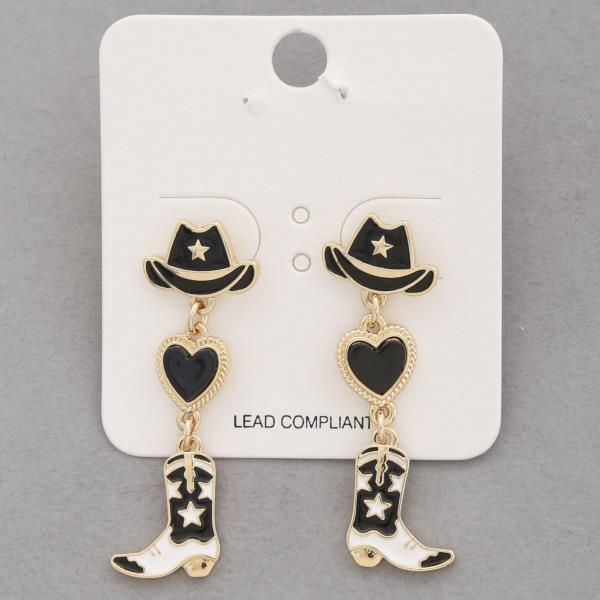 WESTERN STYLE DANGLE EARRING