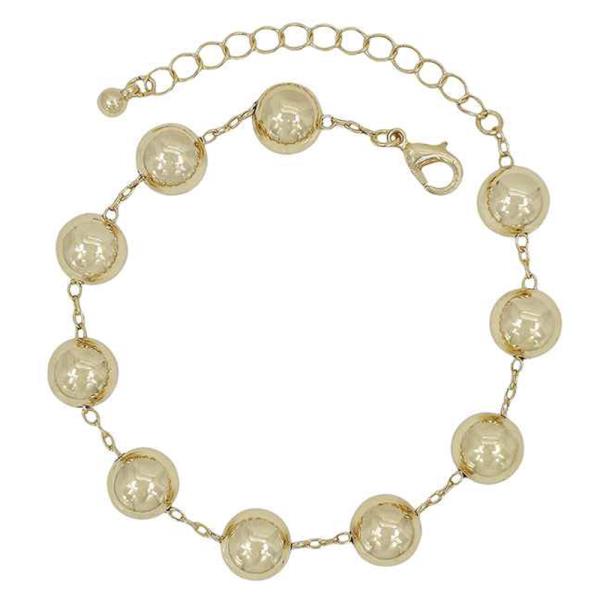 WATER RESISTANT 10MM METAL BALL CHAIN ACCENT BRACELET