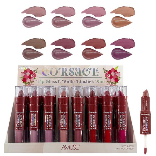 AMUSE CORSAGE DUO LIPSTICK AND LIPGLOSS (24 UNITS)