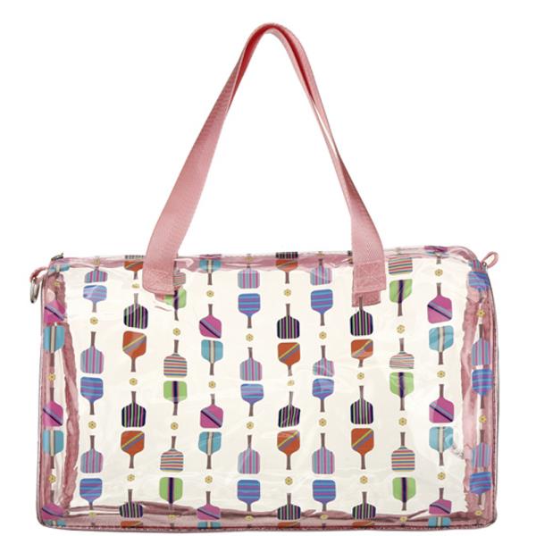 CLEAR PICKLEBALL RECTANGLE TOTE BAG
