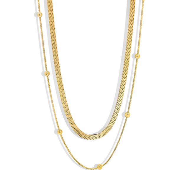 SECRET BOX STAINLESS STEEL LAYERED NECKLACE