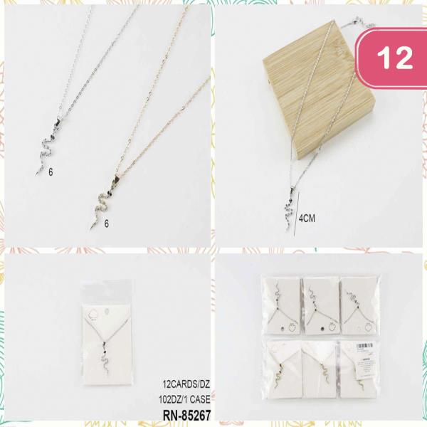 SNAKE PENDANT DAINTY NECKLACE (12 UNITS)