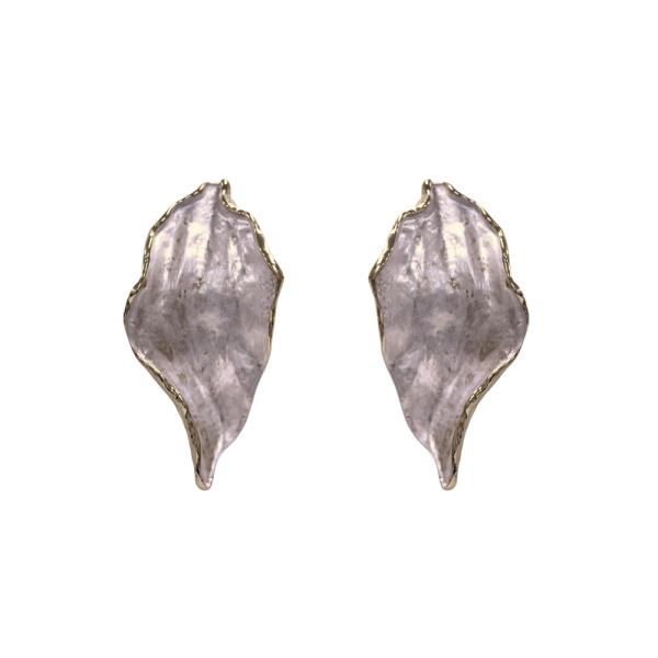 METAL SILVER POST EARRING