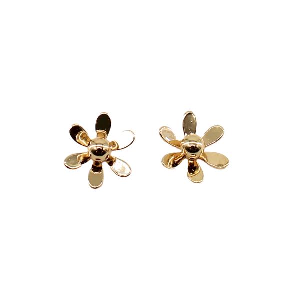 METAL FLOWER STUD EARRING