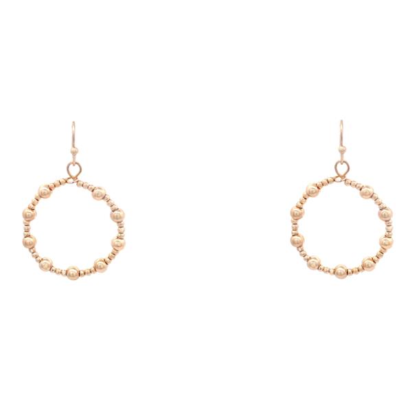 ROUND BEADED DANGLE EARRING