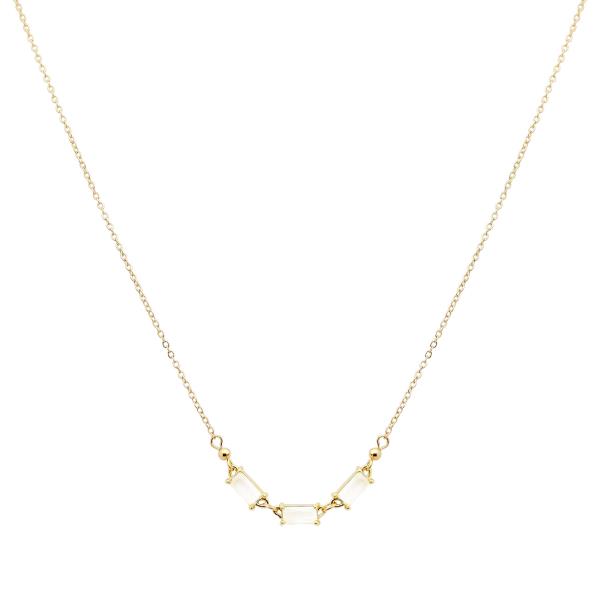 TRIPLE STONE NECKLACE