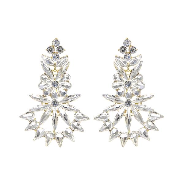 MARQUISE CUT LEAF DROP EARRING