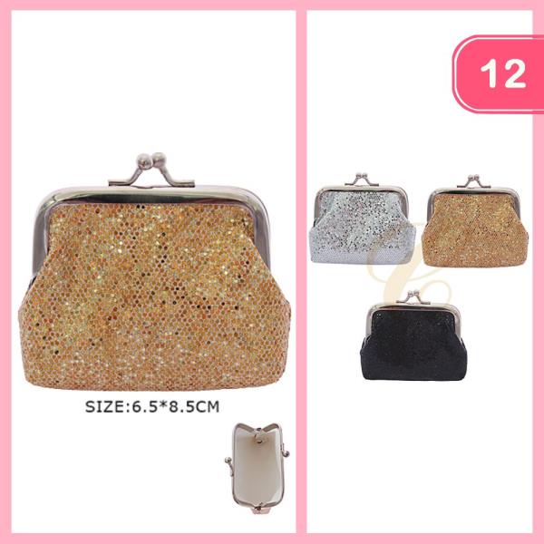 GLITTER MINI COIN PURSE BAG (12 UNITS)