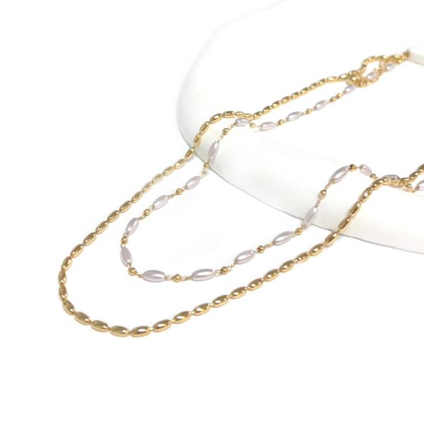 BEADED LAYERED NECKLACE