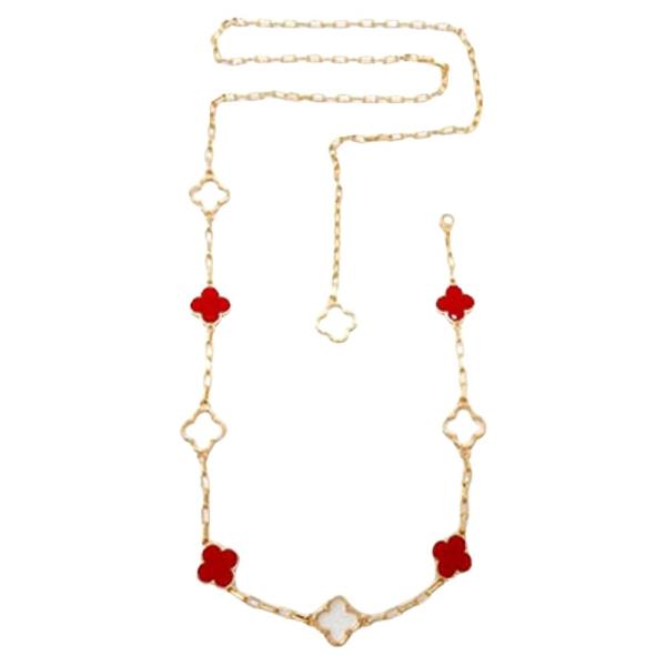 QUATREFOIL EPOXY LINK CHAIN BELT