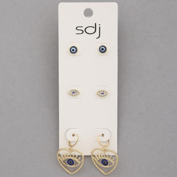 SDJ EVIL EYE ASSORTED EARRING SET