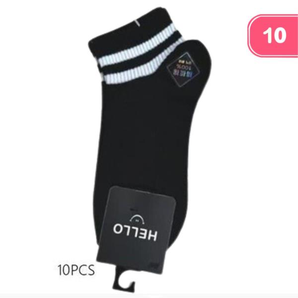 2 LINE ANKLE SOCKS (10 UNITS)