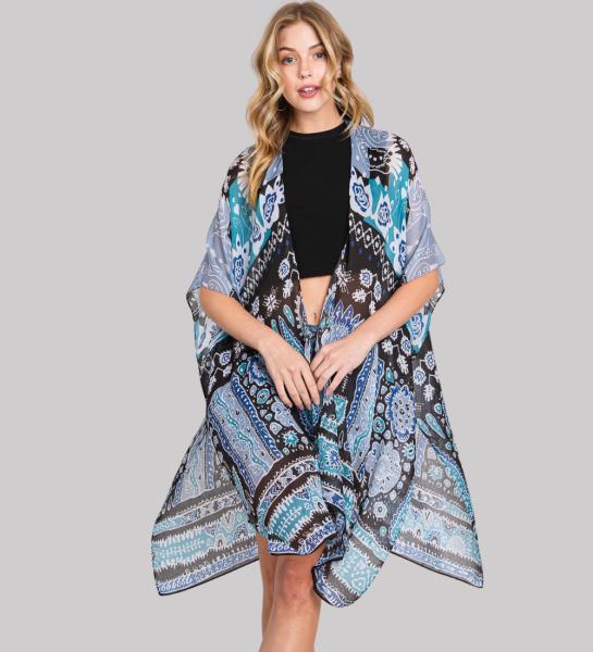 (ONLINE ONLY) GEOMETRIC BOHO PRINT KIMONO