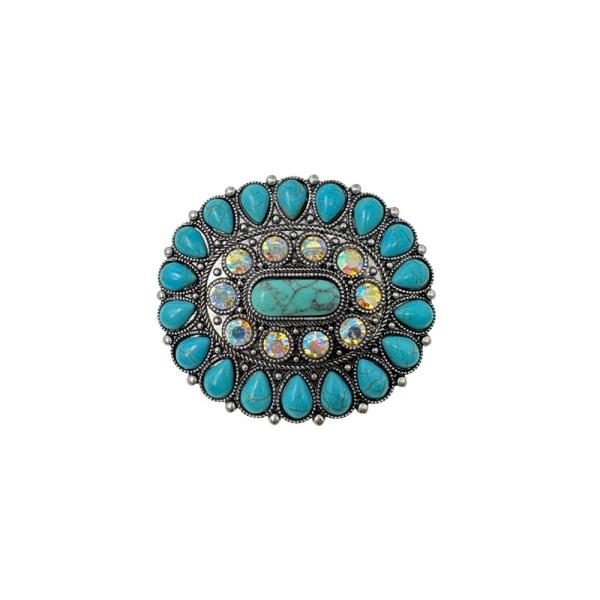 WESTERN STYLE CONCHO BROOCH