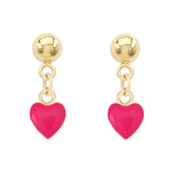 HEART S.STEEL POST EARRING
