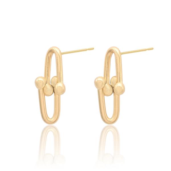 LINK DROP S.STEEL HUGGIES EARRING