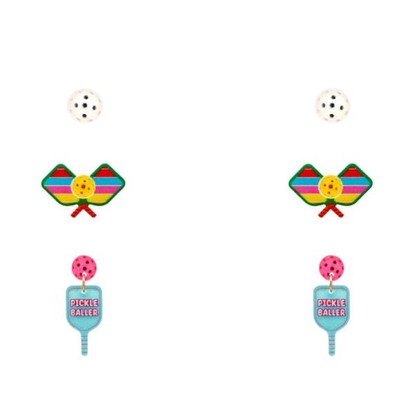 PICKLE BALLER ASSORTED EARRING SET