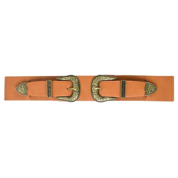 CHIC DOUBLE BUCKLE WESTERN BELT – STYLISH & ADJUSTABLE