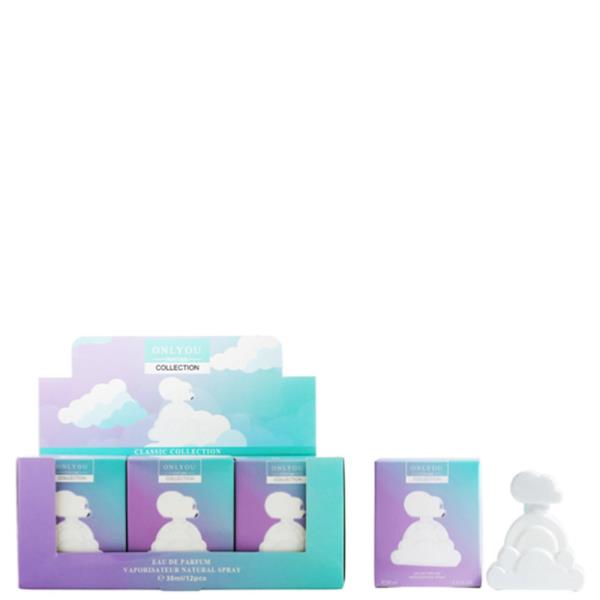 ONLY YOU CLASSIC COLLECTION FRESH SCENT CLOUD SHAPED PERFUME BOTTLE 30ML (12 UNITS)