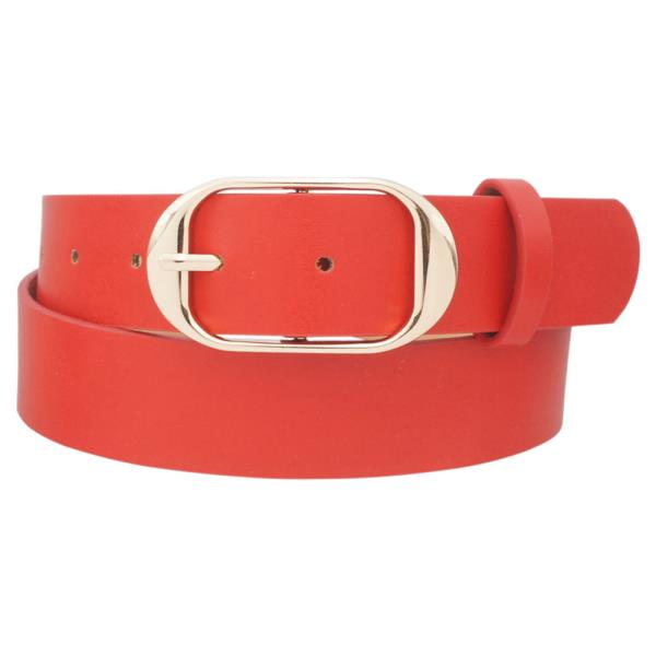 ANGLED CURVED OVAL BUCKLE BELT