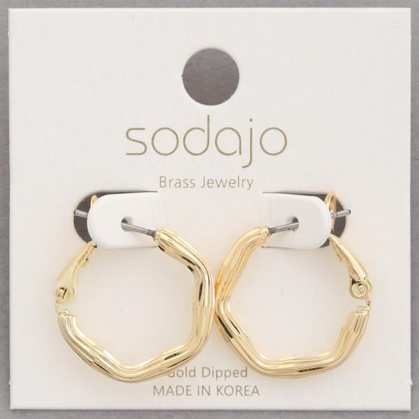 SODAJO HOOP GOLD DIPPED EARRING