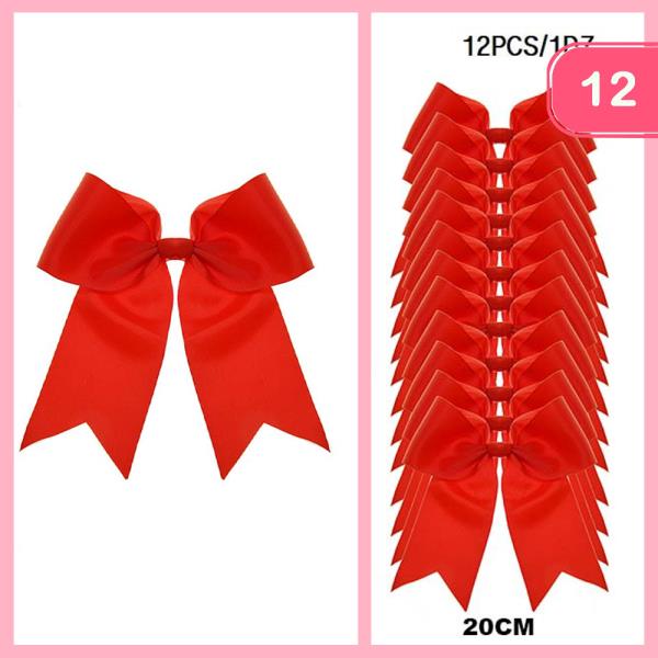 RIBBON HAIR BOW PIN (12 UNITS)