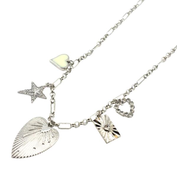 HEART STAR CHARM STATION NECKLACE