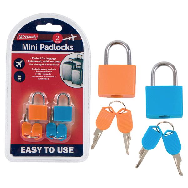 MR HANDY 2PC TRAVEL PADLOCKS
