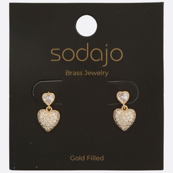 SODAJO DAINTY HEART LINK GOLD FILLED EARRING