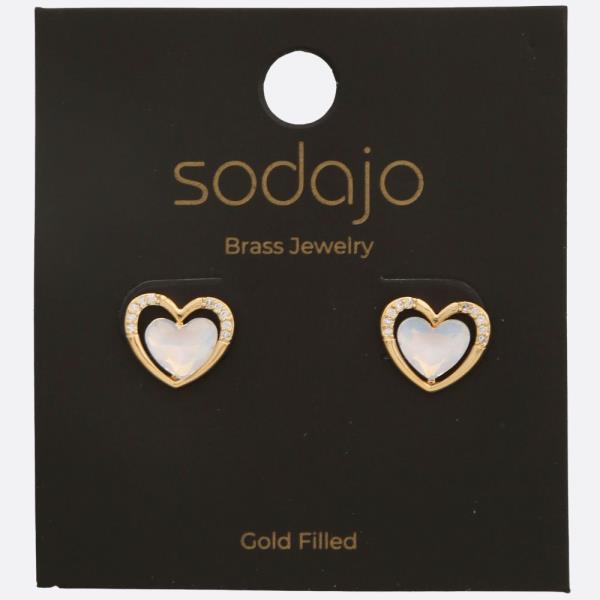 SODAJO HEART SHAPE GOLD FILLED EARRING