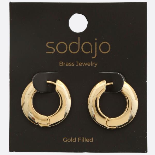 SODAJO GOLD FILLED HOOP EARRING