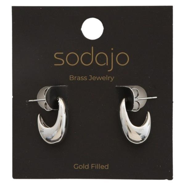 SODAJO OVAL DOME GOLD FILLED EARRING