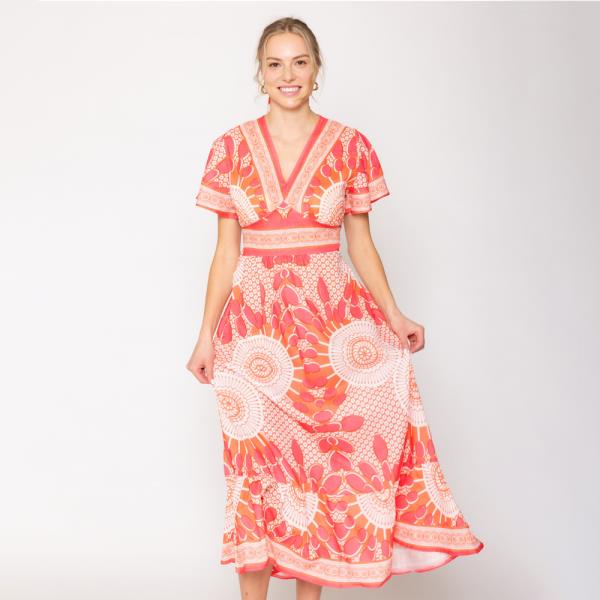 ORIENTAL PRINT DRESS