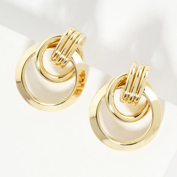RING LINK METAL EARRING