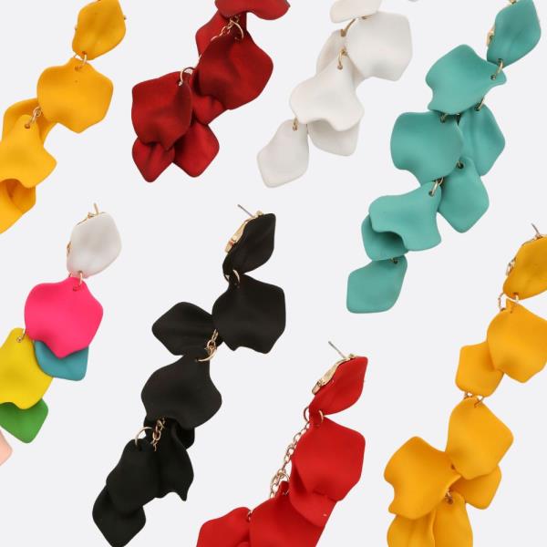 PETAL LINK DANGLE EARRING