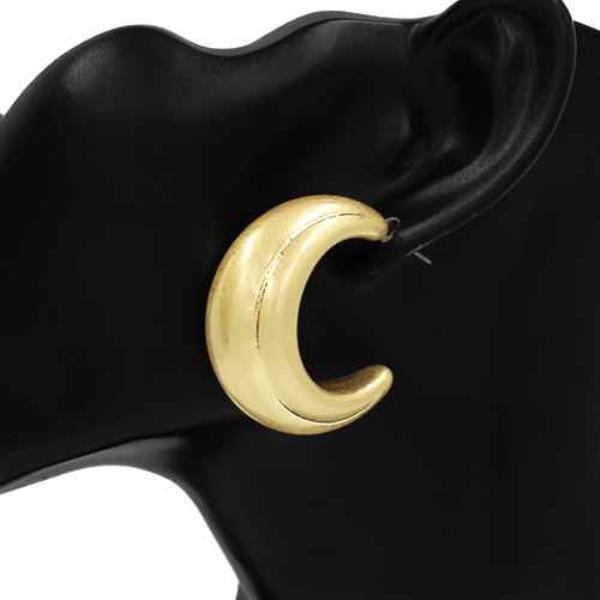 PUFFY OPEN HOOP EARRING