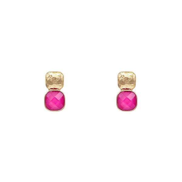 EPOXY STONE LINK EARRING